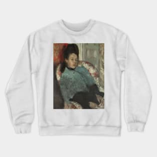 Portrait of Elena Carafa by Edgar Degas Crewneck Sweatshirt